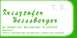 krisztofer weissberger business card